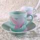 Vintage Hermes Demitasse Cup & Saucer Les Pivoines Limoges Porcelain 2 Sets