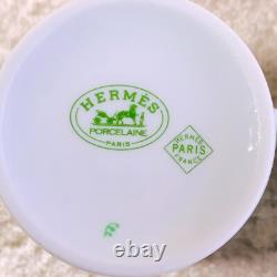 Vintage HERMES Demitasse Cup & Saucer LES PIVOINES Limoges Porcelain 2 Sets