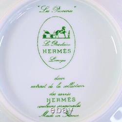Vintage HERMES Demitasse Cup & Saucer LES PIVOINES Limoges Porcelain 2 Sets