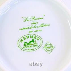 Vintage HERMES Demitasse Cup & Saucer LES PIVOINES Limoges Porcelain 2 Sets