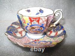 Vintage Kutani Imari Tea Set Kosen Pattern TEAPOT Demitasse Cups & Saucers