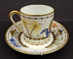 Vintage Le Tallec Demitasse Cup & Saucer, Cirque Chinois