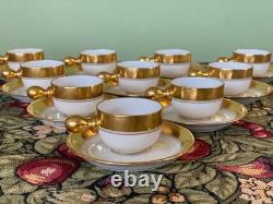 Vintage Lenox Gold Demitasse Espresso Cups & Saucers Set 10 USA