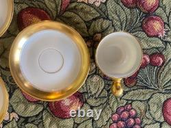 Vintage Lenox Gold Demitasse Espresso Cups & Saucers Set 10 USA