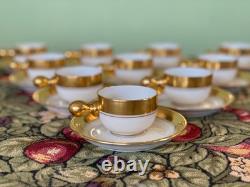 Vintage Lenox Gold Demitasse Espresso Cups & Saucers Set 10 USA