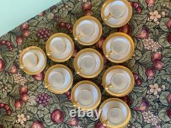 Vintage Lenox Gold Demitasse Espresso Cups & Saucers Set 10 USA