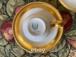 Vintage Lenox Gold Demitasse Espresso Cups & Saucers Set 10 USA