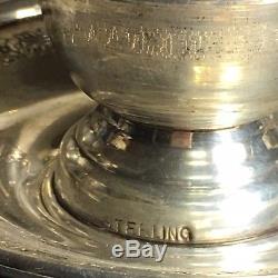 Vintage Lenox Sterling Silver Demitasse Cups Saucers Set Of 6