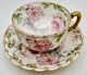 Vintage Limoges France Pink Drop Rose Demitasse Cup & Saucer Gold Scallop Teacup