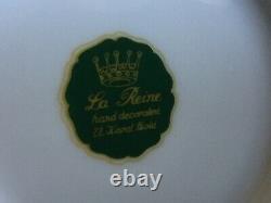 Vintage Limoges La Reine Fragonard 22 Kt Gold Demitasse Cup Saucer Plate Trio