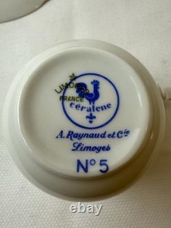 Vintage Limoges Set of 6 Demi Tasse Cups And Saucers, France, A. Raynaud et Cie