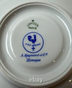 Vintage Limoges Set of 6 Demi Tasse Cups And Saucers, France, A. Raynaud et Cie