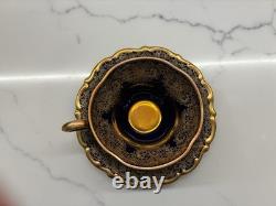 Vintage Lindner Bavaria Echt Cobalt Demitasse set Gold Gilt West Germany