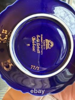 Vintage Lindner Bavaria Echt Cobalt Demitasse set Gold Gilt West Germany