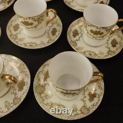 Vintage (Lot of 8) Demitasse Cups and Saucers Gold Gilded NORITAKE STYLE