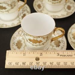 Vintage (Lot of 8) Demitasse Cups and Saucers Gold Gilded NORITAKE STYLE