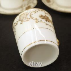 Vintage (Lot of 8) Demitasse Cups and Saucers Gold Gilded NORITAKE STYLE