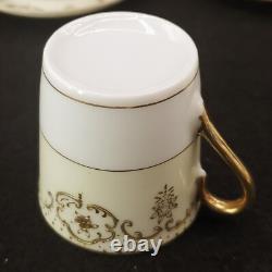Vintage (Lot of 8) Demitasse Cups and Saucers Gold Gilded NORITAKE STYLE