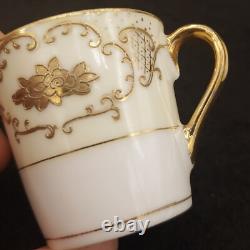 Vintage (Lot of 8) Demitasse Cups and Saucers Gold Gilded NORITAKE STYLE