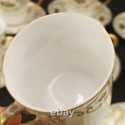 Vintage (Lot of 8) Demitasse Cups and Saucers Gold Gilded NORITAKE STYLE