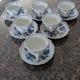 Vintage Meissen Blue Onion Espresso/demitasse Set, 6 Cups/6 Saucers, Germany