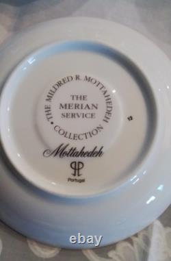 Vintage Mottahedeh The Merian Service Set Of 4 Demitasse Cups & Saucers