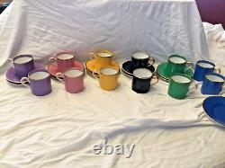 Vintage NORITAKE DEMITASSE Espresso Cups 12 CUPS 11 SAUCERS LOOK LOOK LOOK