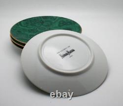 Vintage Neiman Marcus Malachite Demitasse Cup and Saucers Set of 4