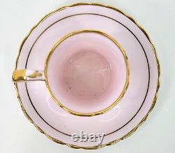 Vintage Paragon Demitasse Cup and Saucer Set of 14 Double Warrant Pink Teal Blue