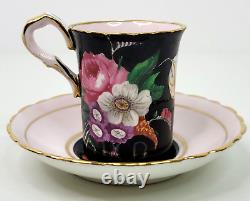 Vintage Paragon Demitasse Cup and Saucer Set of 14 Double Warrant Pink Teal Blue