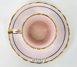 Vintage Paragon Demitasse Cup and Saucer Set of 14 Double Warrant Pink Teal Blue