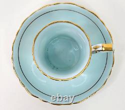 Vintage Paragon Demitasse Cup and Saucer Set of 14 Double Warrant Pink Teal Blue