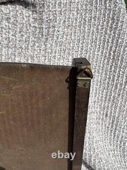 Vintage Peltro Pewter Italian 95 Espresso DEMITASSE Wooden Display Shelf