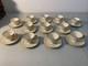 Vintage Pickard China 24k Gold Pilgrim Demitasse Tea Cups & Saucers Set Of 12