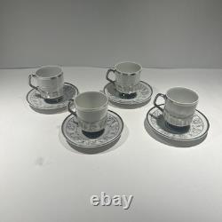 Vintage Porcelain China Japan Espresso Demitasse Cup & Saucer Set Of 4