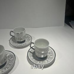 Vintage Porcelain China Japan Espresso Demitasse Cup & Saucer Set Of 4