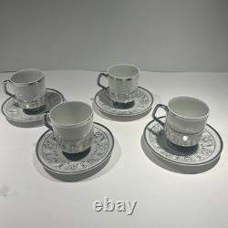 Vintage Porcelain China Japan Espresso Demitasse Cup & Saucer Set Of 4