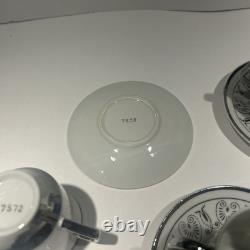 Vintage Porcelain China Japan Espresso Demitasse Cup & Saucer Set Of 4