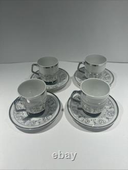Vintage Porcelain China Japan Espresso Demitasse Cup & Saucer Set Of 4