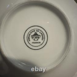Vintage Porcelain De Limoges France Demitasse Cup and Saucer Set of Four