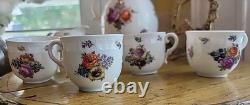 Vintage Porcelain Demitasse Tea Set Nymphenburg W Germany Handpainted 13 Pieces