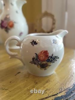 Vintage Porcelain Demitasse Tea Set Nymphenburg W Germany Handpainted 13 Pieces