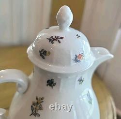 Vintage Porcelain Demitasse Tea Set Nymphenburg W Germany Handpainted 13 Pieces