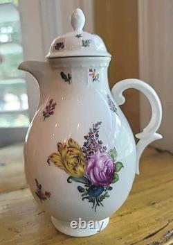 Vintage Porcelain Demitasse Tea Set Nymphenburg W Germany Handpainted 13 Pieces