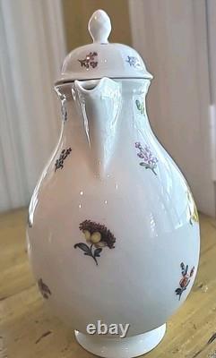 Vintage Porcelain Demitasse Tea Set Nymphenburg W Germany Handpainted 13 Pieces