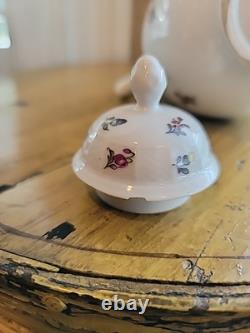 Vintage Porcelain Demitasse Tea Set Nymphenburg W Germany Handpainted 13 Pieces