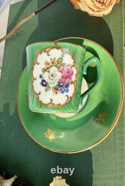 Vintage Porcelain Goumot Labesse Limoges Demitasse 6 Cups and 4 Saucers