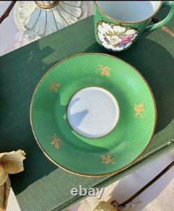Vintage Porcelain Goumot Labesse Limoges Demitasse 6 Cups and 4 Saucers