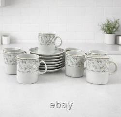 Vintage Porcelana Steatita Brazil Demitasse Cups & Saucers Set of 8