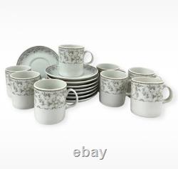 Vintage Porcelana Steatita Brazil Demitasse Cups & Saucers Set of 8